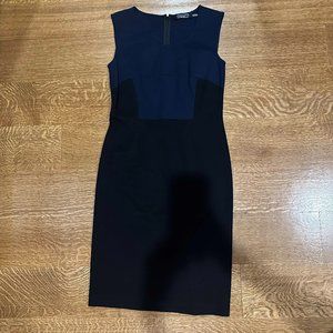Magaschoni New York Shift Dress- Blue and Navy